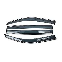 Ветровики, дефлекторы Volkswagen ID.6, прозрачные с хромом
