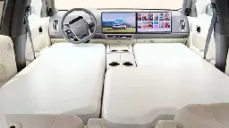 Надувной матрас, на весь салон авто Lixiang L9, белого цвета